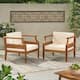 Option Teak Finish + Cream Cushion