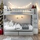 preview thumbnail 2 of 17, Modern Full Over Full Bunk Bed With Two Drawers And Storage,Sturdy Frame for Bedroom