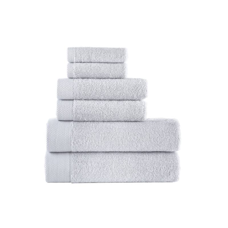 Brooks Brothers Solid Signature 6 pcs Towel Set - Silver