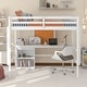 preview thumbnail 63 of 64, Loft Bed with Desk and Writing Board, Wooden Loft Bed with Nightstand