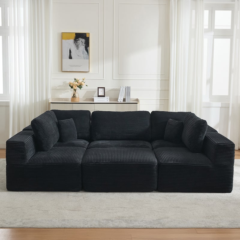 Oversized Chaise Lounge Sofa with Pillows