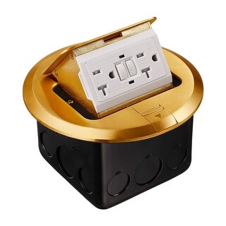 outlet floor pop box round receptacle electrical gfci brass boxes gfi duplex