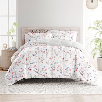 Becky Cameron Meadow Floral Pattern Reversible Comforter Set