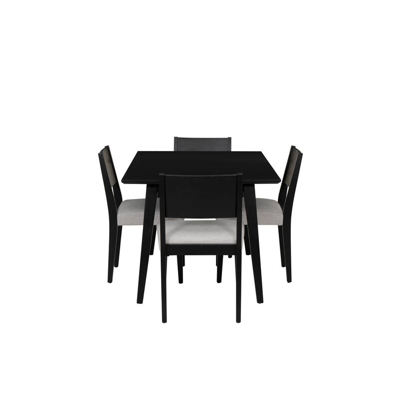 Caelan 5PC Upholstered Dining Set Black