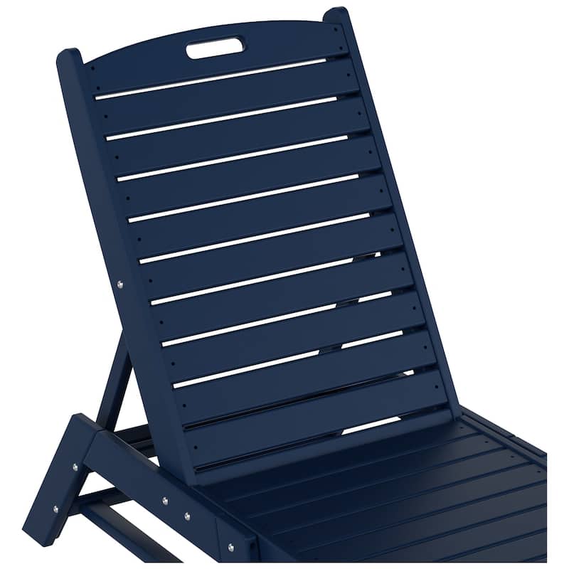 Laguna Hdpe All Weather Outdoor Patio Pool Reclining Armless Chaise Lounge (Set Of 2)