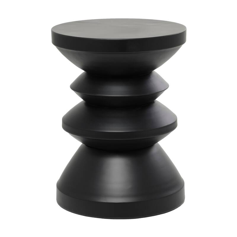 Black Metal Art Deco Inspired Accent Table
