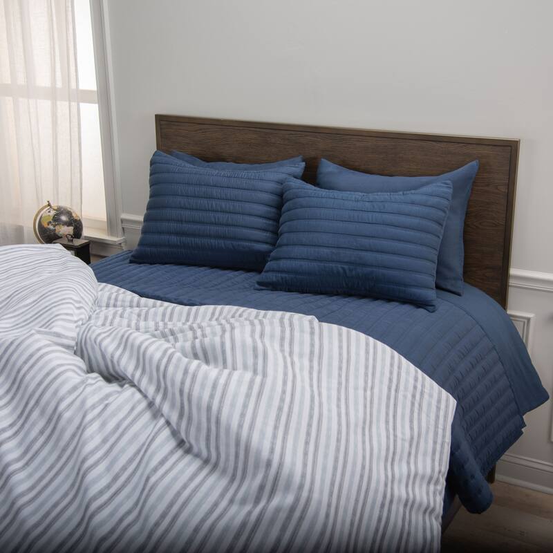 Rizzy Home Blackberry Grove Woven Cotton Comforter Set