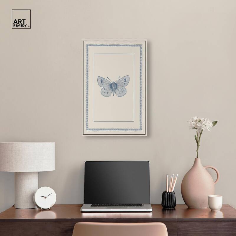 Blue Butterfly I Canvas by Art Remedy