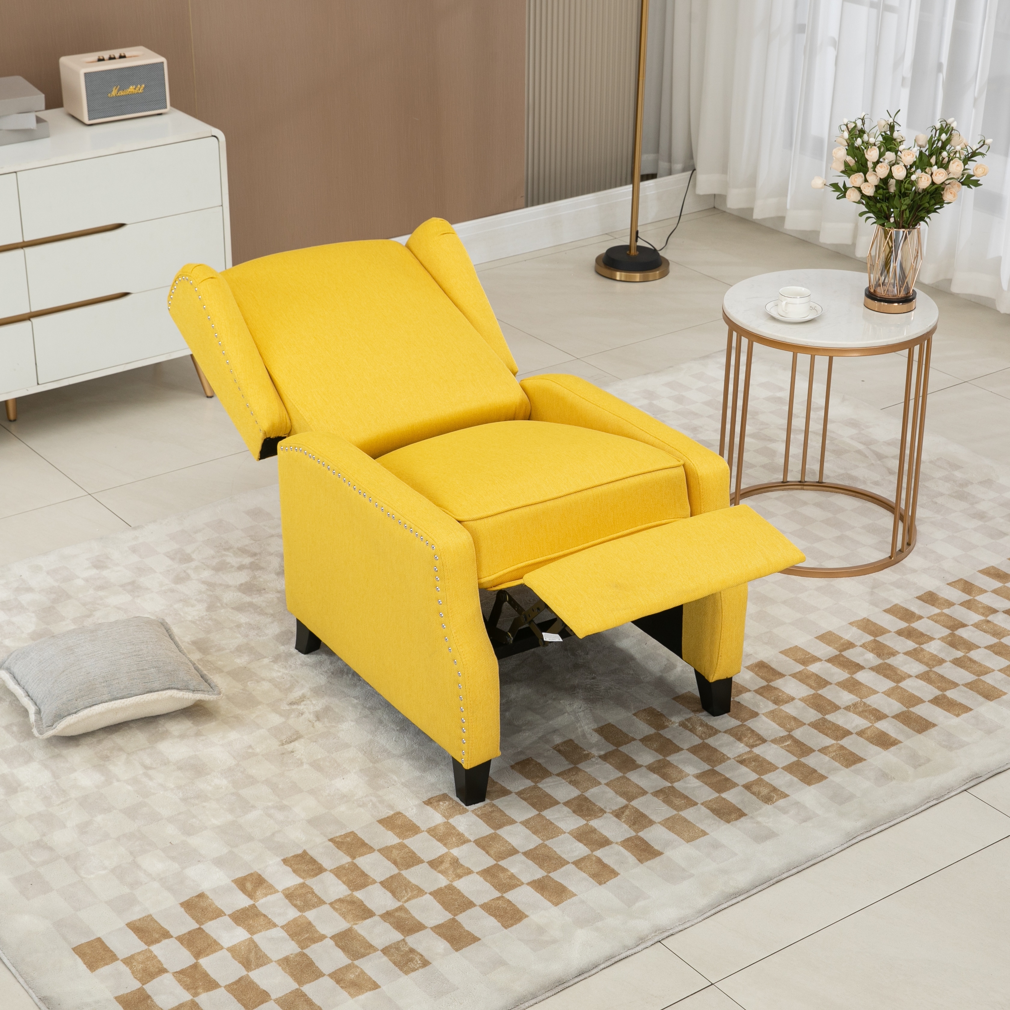 Yellow reclining chair shop