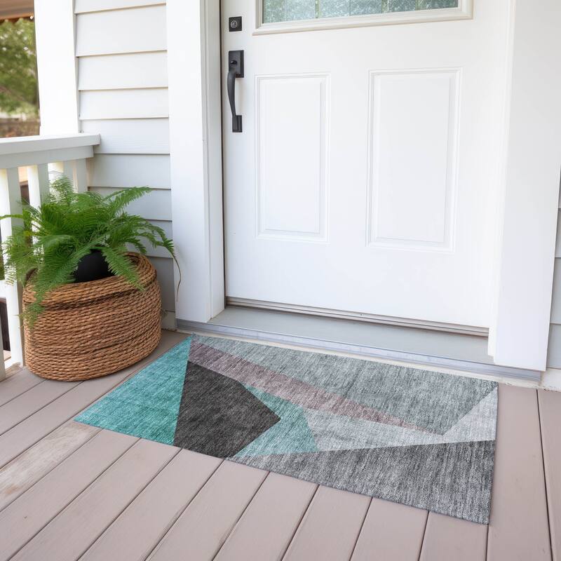 Machine Washable Indoor/ Outdoor Chantille Contemporary Dimensions Rug