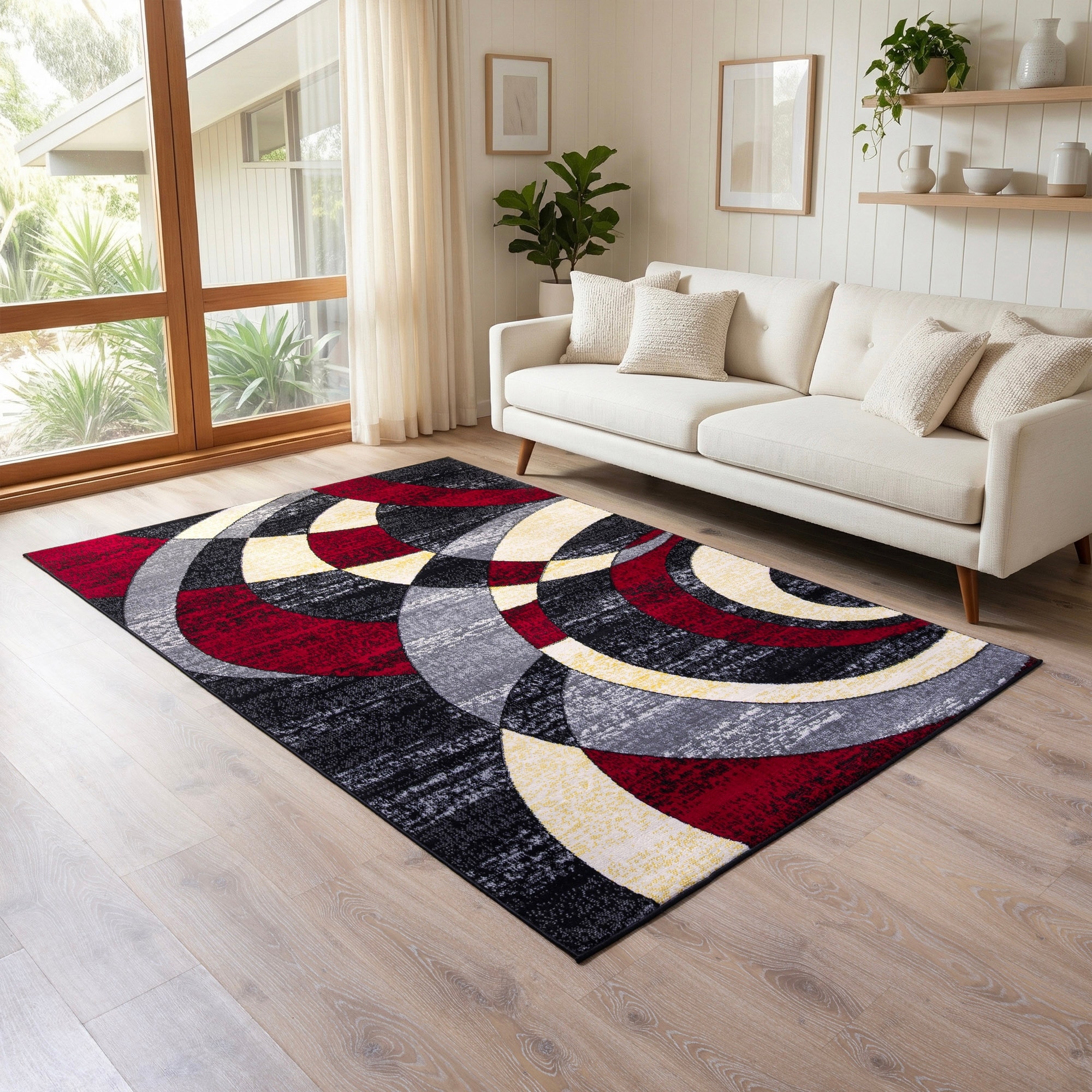 MDA Rugs Waves Collection Abstract Area Rug - 5'3 x 7'5