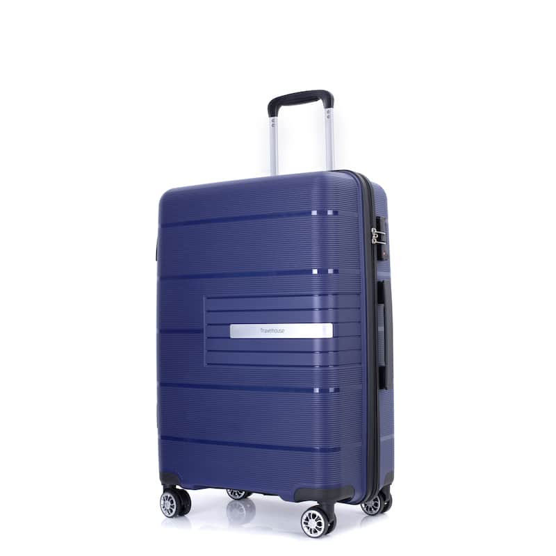 3-Piece, Hard-shell Luggage, Lightweight Luggage with TSA Lock and 2 Swivel Wheels, for Boarding Travel, Navy