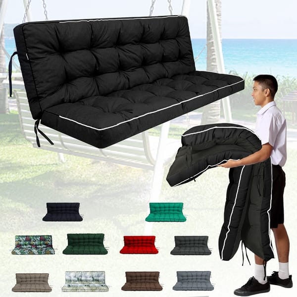Porch Swing 71 Inch Bench Cushion Outdoor Patio Furniture Swing