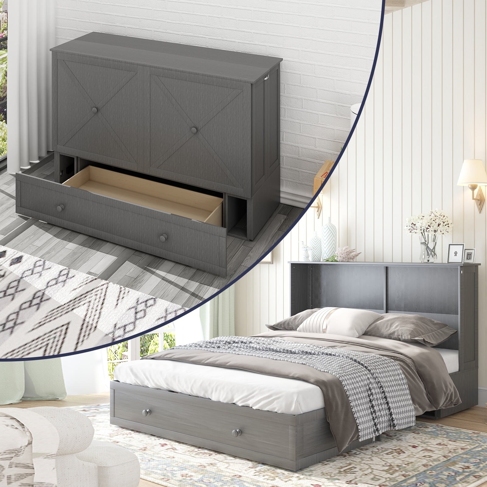 Murphy bed discount folding mattress