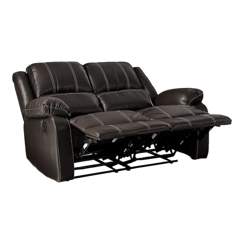 Synthetic Leather Upholstered Manual Motion Loveseat