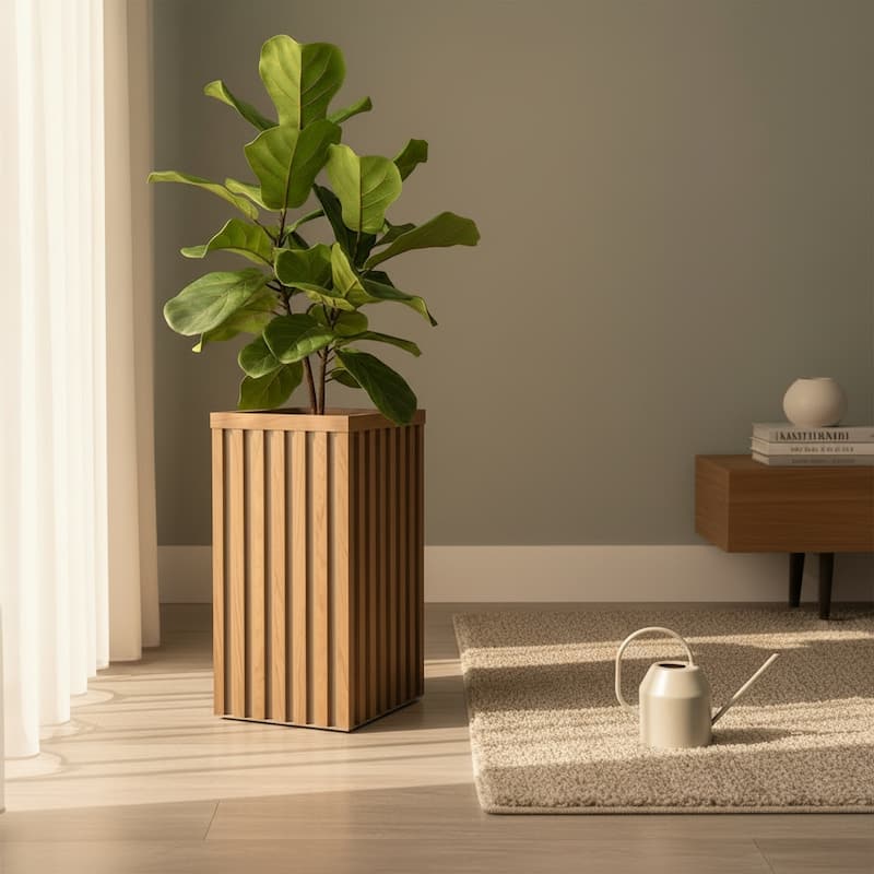 Square Grove Column Planter