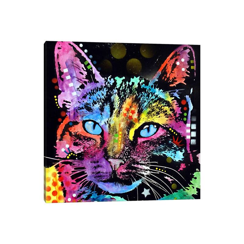 iCanvas "Thoughtful Cat" by Dean Russo Canvas Print