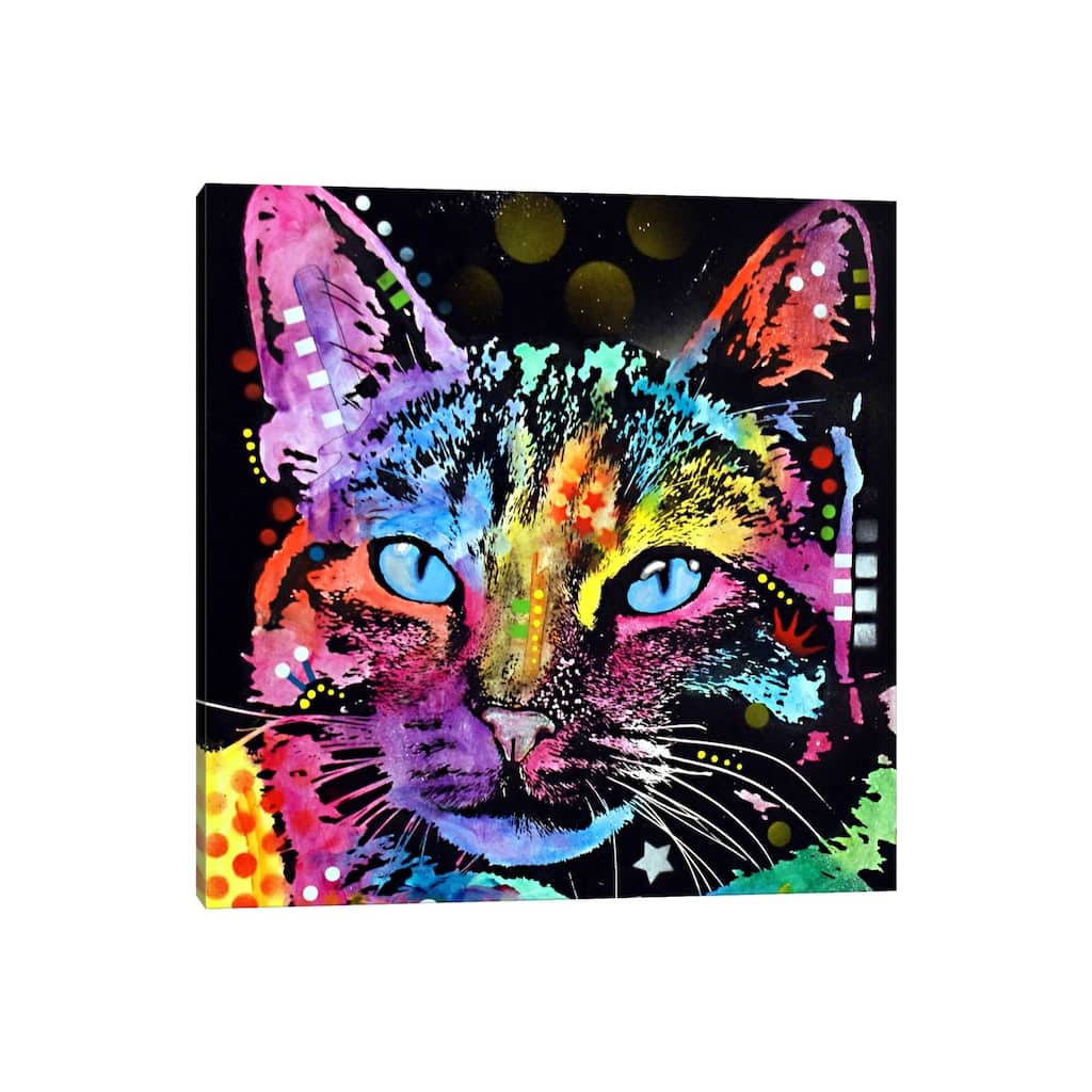 iCanvas "Thoughtful Cat" by Dean Russo Canvas Print