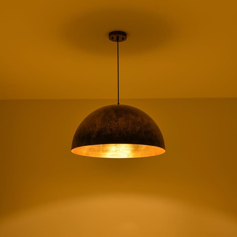 Industrial Oversized Metal Dome Pendant Light - Modern Farmhouse