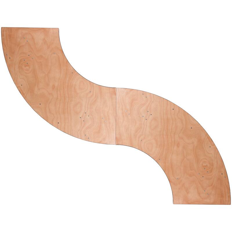 7.25 ft. x 2.5 ft. Serpentine Wood Folding Banquet & Hospitality Table - 30"W x 60"D x 30.25"H - 30"W x 60"D x 30.25"H