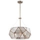 preview thumbnail 8 of 10, Euclid Mercury Glass/ Brass Mid-Century Modern Pendant Light