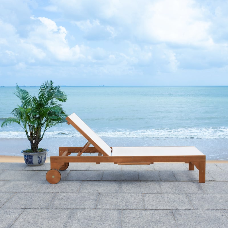 SAFAVIEH Outdoor Liubomira Sunlounger - 25Wx81Dx39H