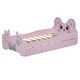preview thumbnail 7 of 18, Cartoon Twin Bed with Trundle and Cute Headboard, Pink