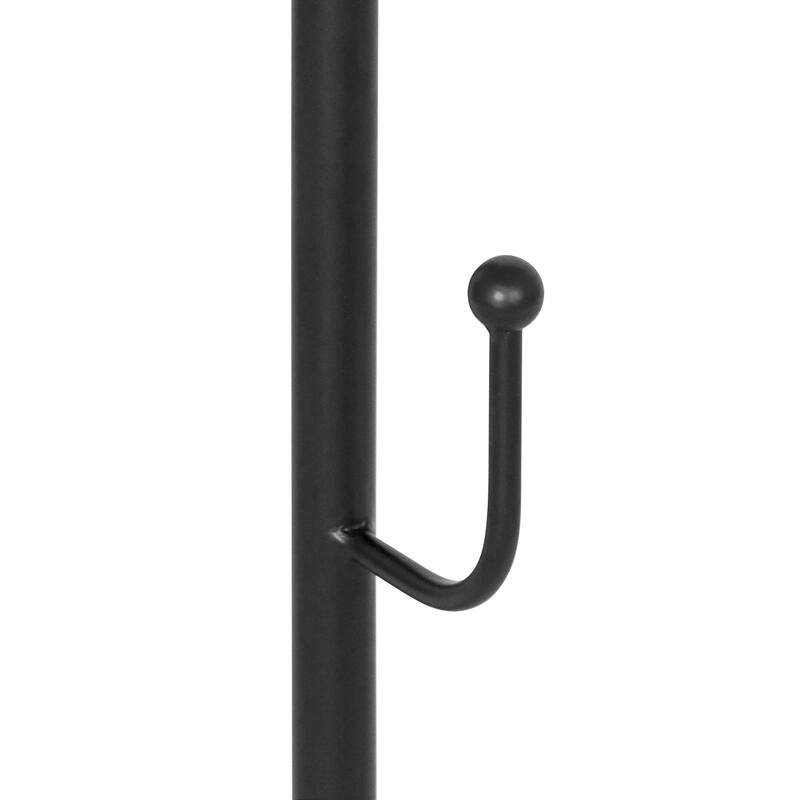 Maypex 64.5 in.Freestanding Metal Coat Rack with Round Quartz Stone Base