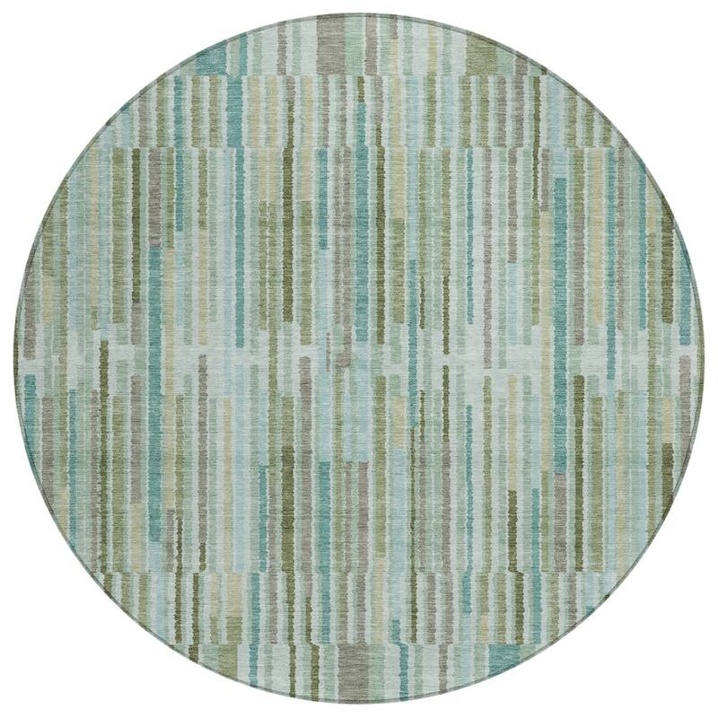 HomeRoots Striped Transitional Rectangle Outdoor Rug