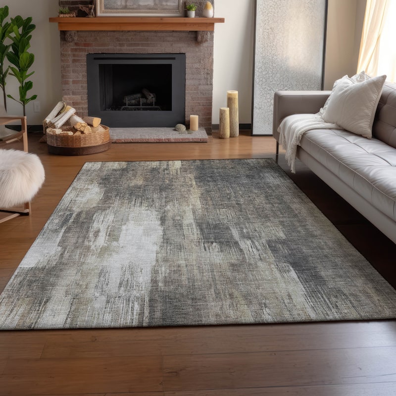 Premium Washable Super Soft Abstract Brushstrokes Mayfield Rug