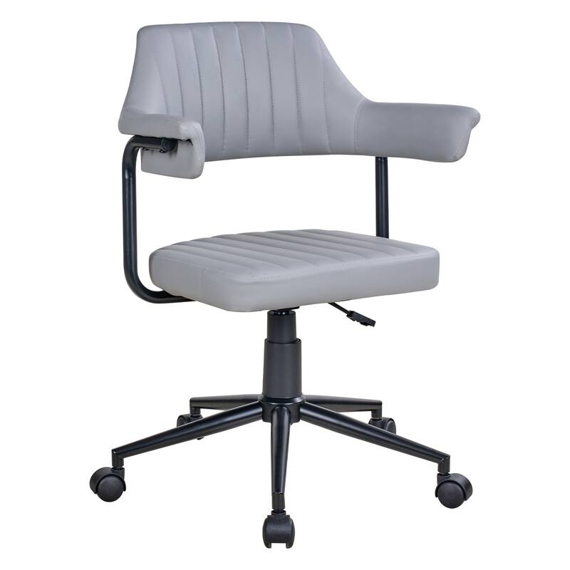 Javlergo Swivel Desk Chair with Padded Seat and Armrests, Adjustable Height Padded Office Chair