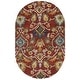 preview thumbnail 115 of 146, SAFAVIEH Fiorello Handmade Blossom French Country Wool Area Rug 4' x 6' Oval - Red/Multi