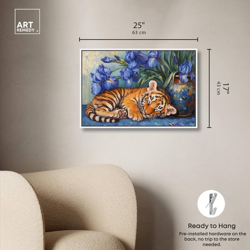 Gentle Tiger Nap Canvas by Art Remedy