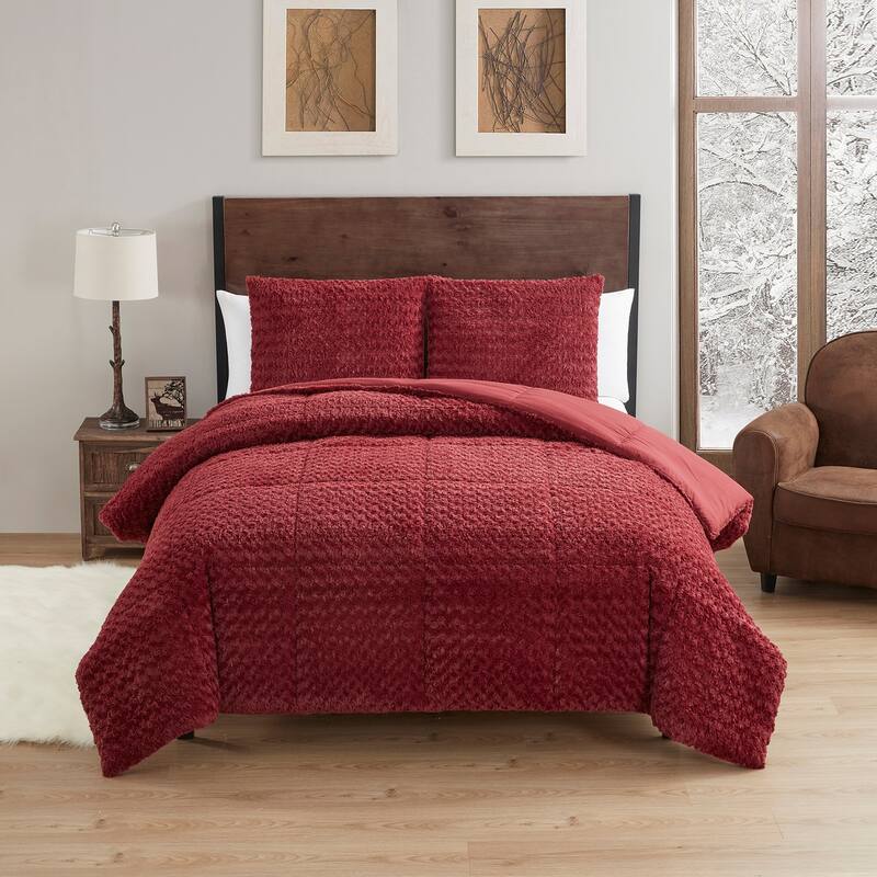 Mika Fake Fur Animal Comforter Set