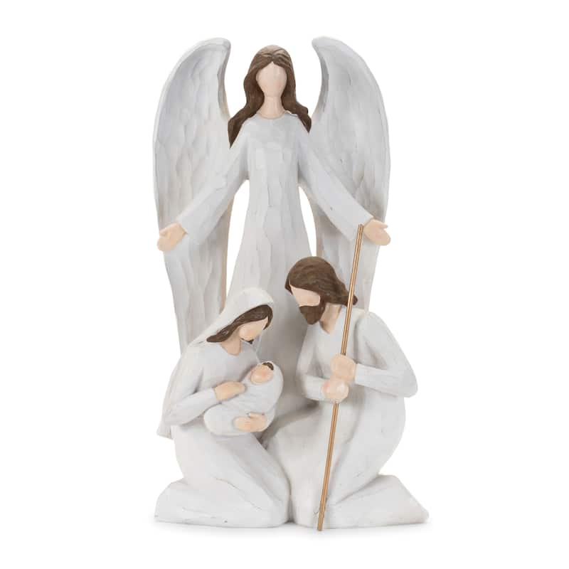 Holy Family with Angel Statue 16"H - N/A