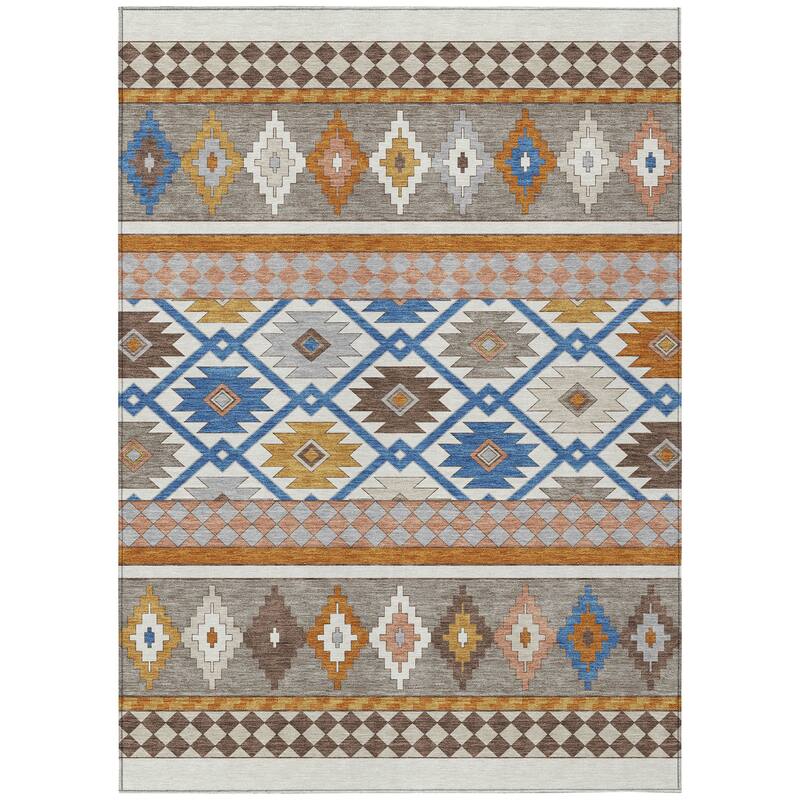 Machine Washable Indoor/ Outdoor Global Clemente Chantille Rug
