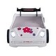 preview thumbnail 7 of 5, Furniture of America Isola Modern White Twin Race Car-Shaped Platform Bed with LED Headlights and Sound