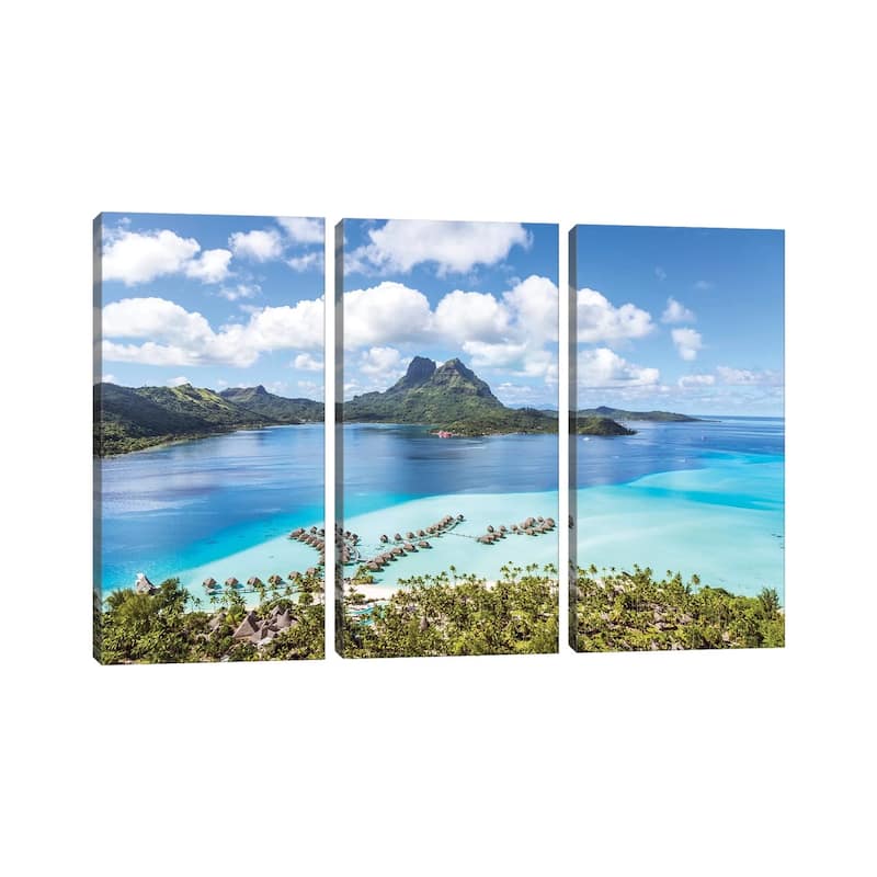 iCanvas "Bora Bora Island, French Polynesia I" by Matteo Colombo 3-Piece Canvas Wall Art Set