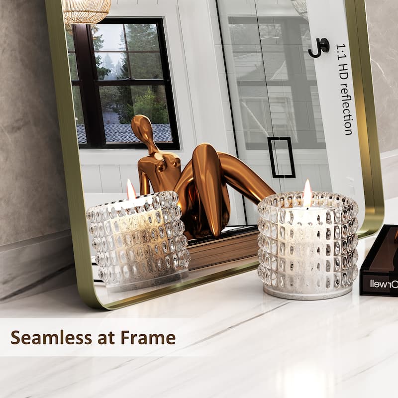 QuivaraView Rectangular Aluminum Framed Bathroom Vanity Mirror