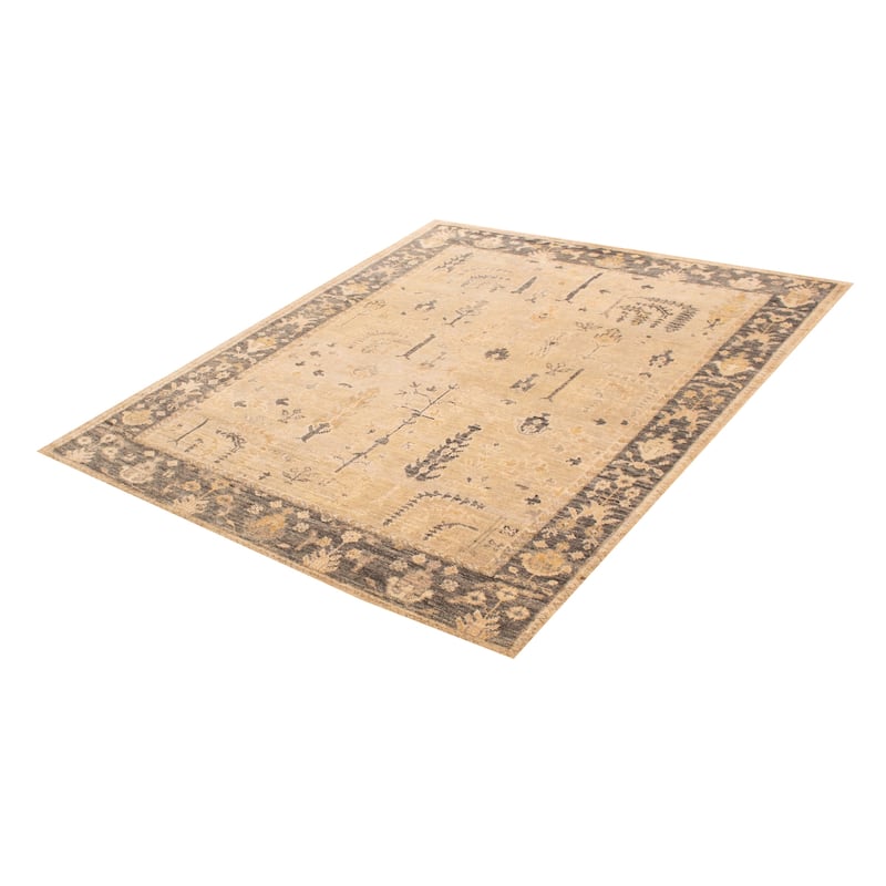 ECARPETGALLERY Hand-knotted Jules Serapi Khaki Wool Rug - 8'1 x 9'10
