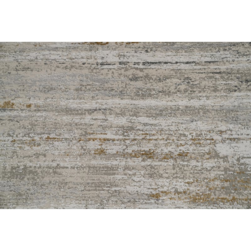 Machine Made Oriental Polyester Carpet Abstract Multi-Colored Distressed Area Rug - 7' 5'' X 5' 2''