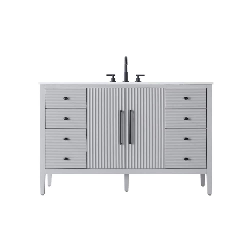 Elegant Lighting VF29654 Blakely 54" Free Standing Single Basin Vanity