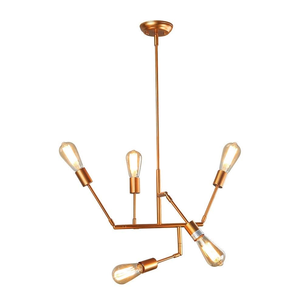 5 light geometric modern chandelier - Chandeliers For Bedrooms by Overstock.com