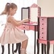 preview thumbnail 2 of 7, Teamson Kids - Fashion Leopard Prints Gisele Play Vanity Set - Pink, Black - 23.5 x 11.5 x 38.5