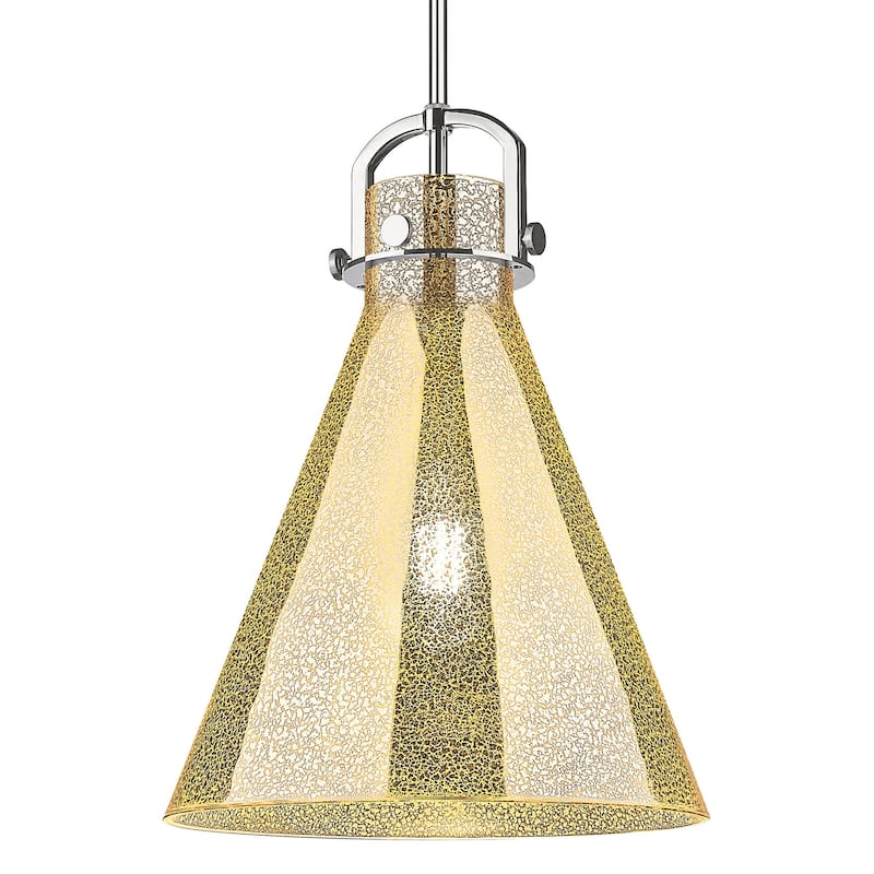 Innovations Lighting 410-1SL-G411-14ME Newton Cone 14" Wide - Polished Nickel