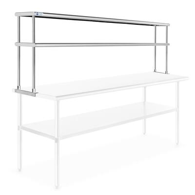 72 x 12in NSF Stainless Steel 2Tier Overshelf