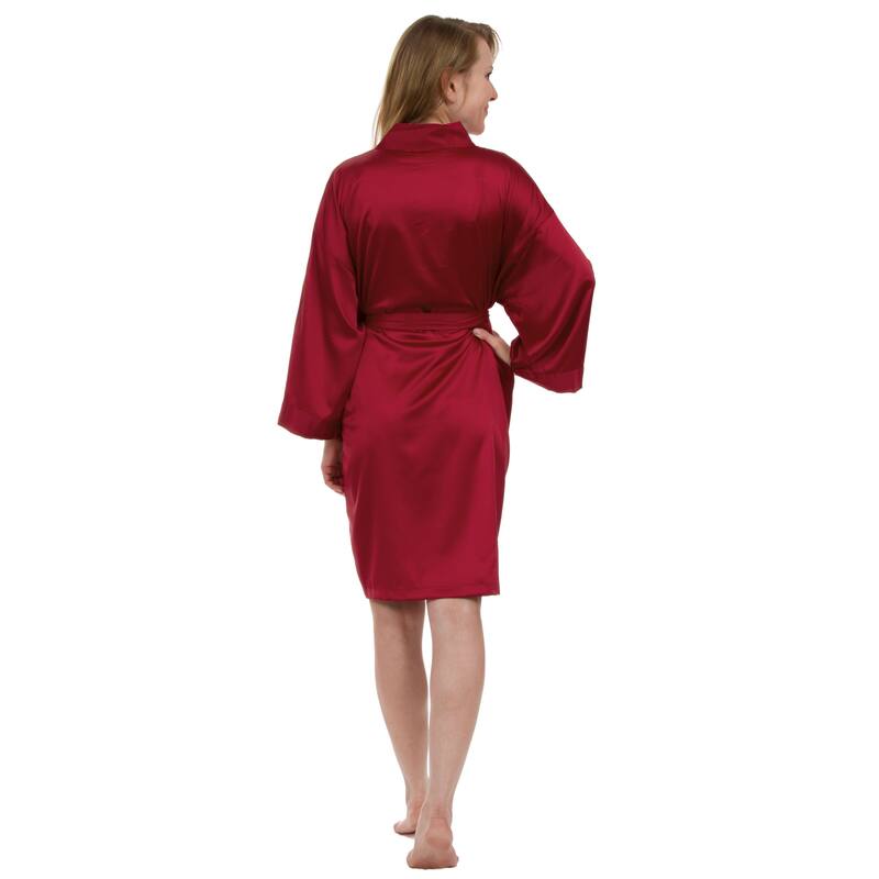 Leisureland Women's Stretch Matte Satin Robe