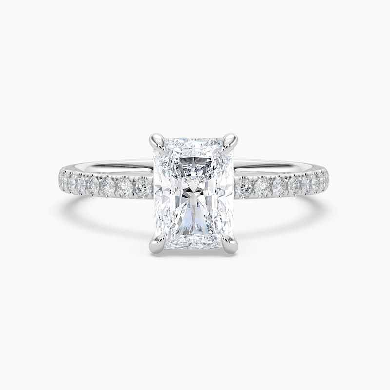 Auriya 14k Gold Lab Grown Radiant Diamond Luxe Hidden Halo Engagement Ring 1.00 to 5.00 ct. tw. (F-G, VS) - 9 - 1.25 carats - White