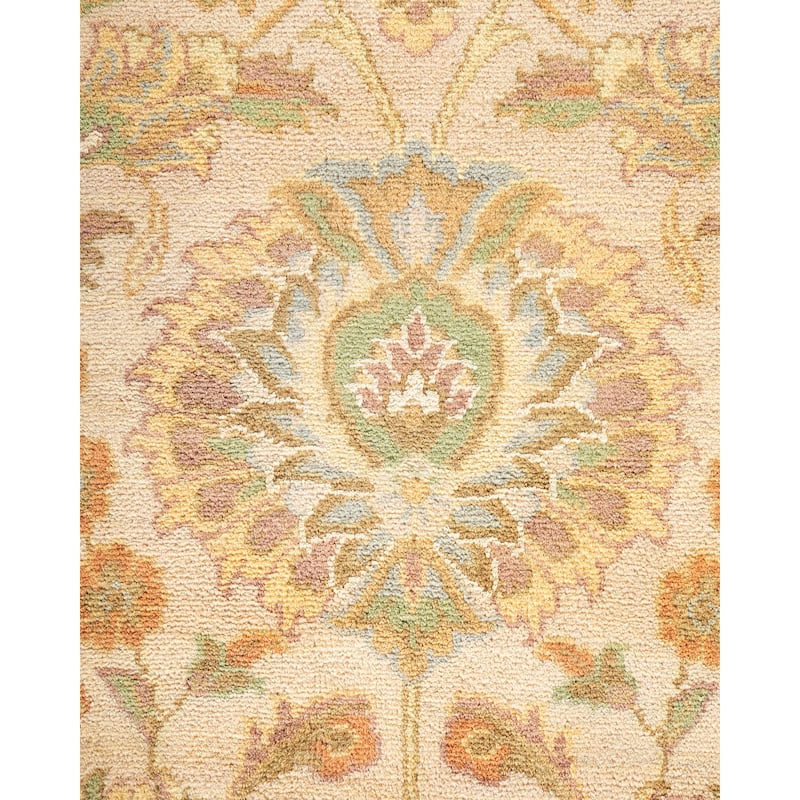 Overton Hand Knotted Wool Vintage Inspired Traditional Mogul Ivory Area Rug - 8 X 10