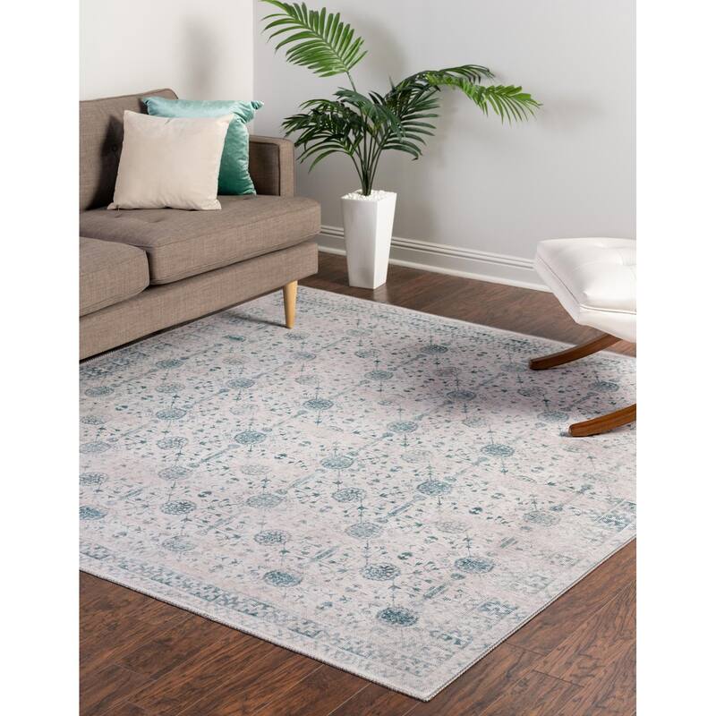 Transitional Rine Collection Area Rug - 7'6" Square - Ivory
